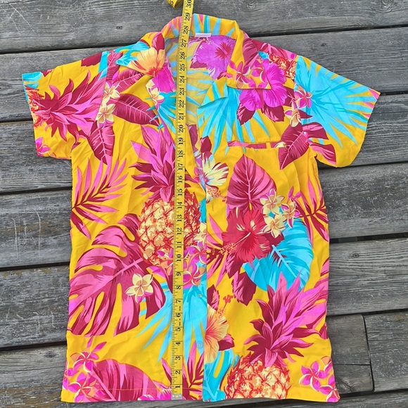Pink & Yellow Tropical Vacation Shirt - Picture 8 of 8